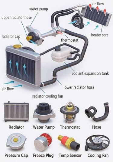 Radiator hoses and cooling system parts